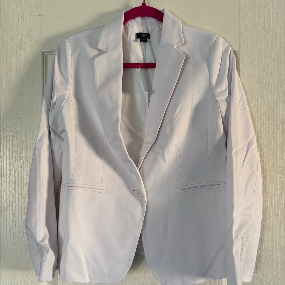 Ann Taylor Factory Classic White 2pc Suit